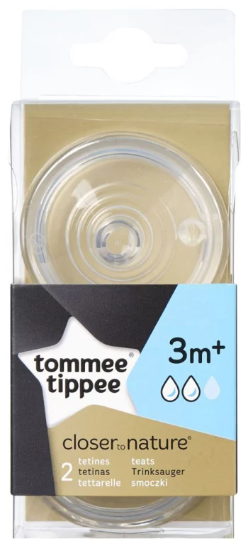 Соски для бутылочки Tommee Tippee Close to nature "средний поток", 2 шт,(Набор)