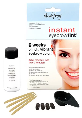 Краска-хна для бровей Godefroy Instant Eyebrow Tint Kit Medium Brown 4 капсулы(instant Eyebrow Tint Kit)