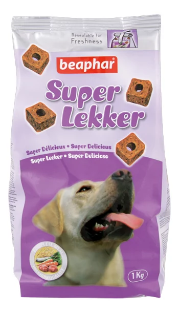 Лакомство для собак Beaphar Super Lekker, кусочки, говядина, 1000г(кусочки, говядина, 1 000г)