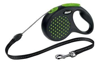 Поводок-рулетка для собак flexi Design трос, зеленый, S, до 12 кг, 5 м(Design)